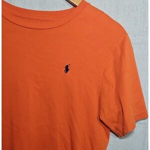 Polo Ralph Lauren Unisex Kids Orange Solid Logo Crewneck T-Shirt L/G 14-16